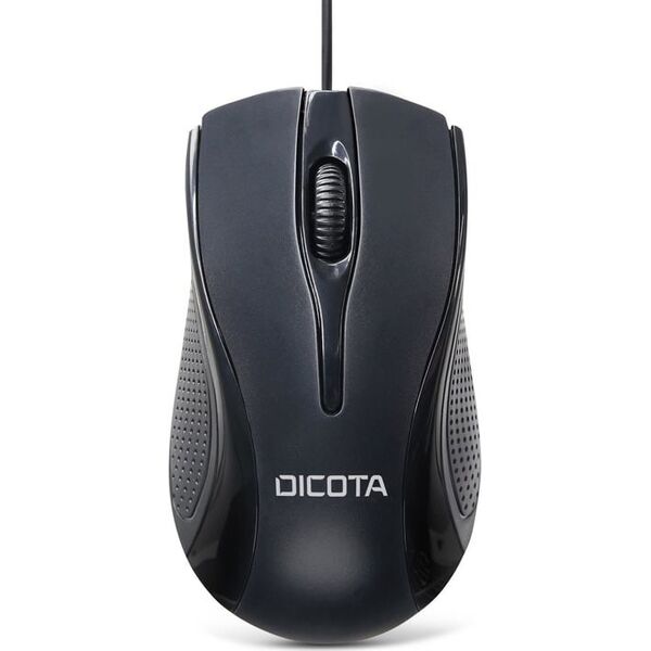 Mysz Dicota DICOTA - Maus - rechts- und linkshandig - Laser - 3 Tasten - kabelgebunden - USB - Schwarz