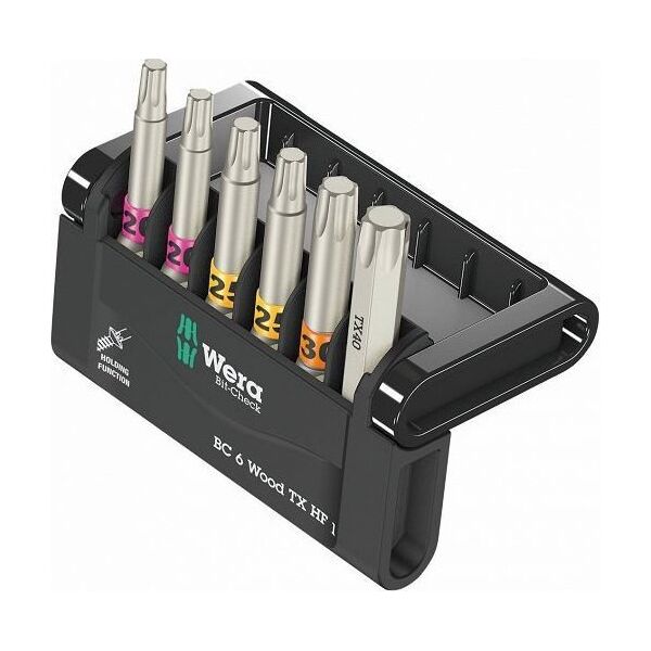 Wera ZESTAW BITÓW BIT-CHECK 6 WOOD TX HF 1 SB, 6CZ. (1 KPL)