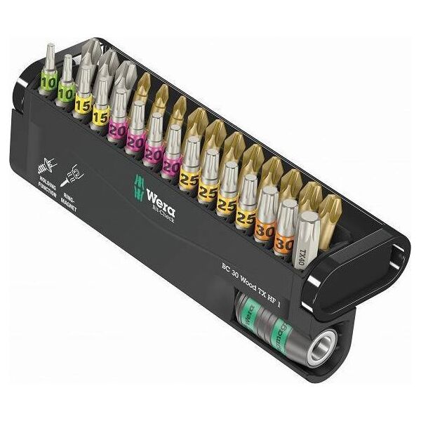 Wera ZESTAW BITÓW BIT-CHECK 30 WOOD TX HF 1 SB + UCHWYT, 30CZ (1 KPL)