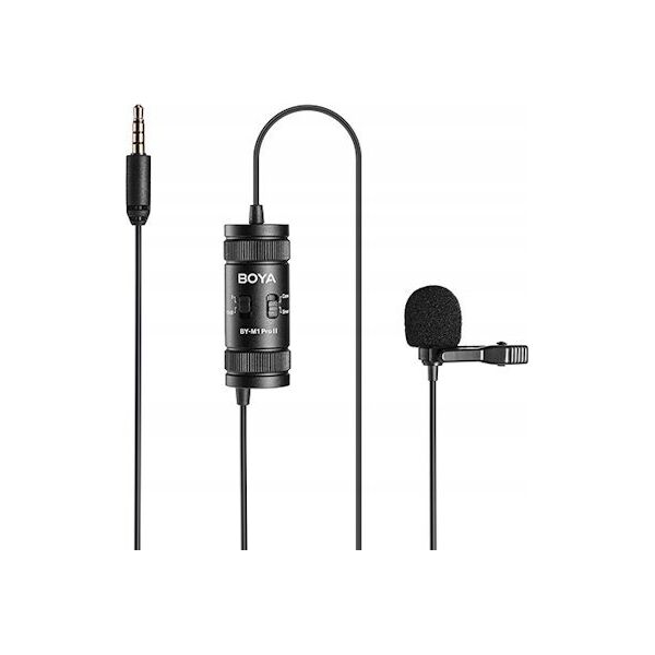 Mikrofon Boya Boya BY-M1 PRO II Lavalier Microphone --no batteries required and TRS/TRRS Switchable