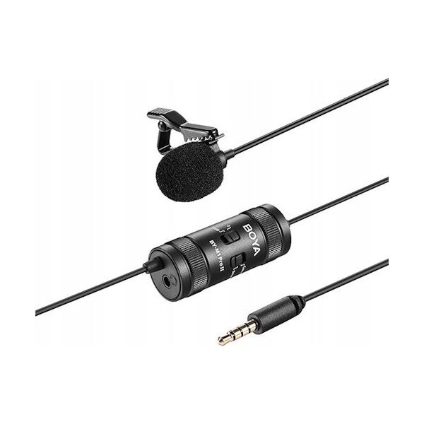 Mikrofon Boya Boya BY-M1 PRO II Lavalier Microphone --no batteries required and TRS/TRRS Switchable