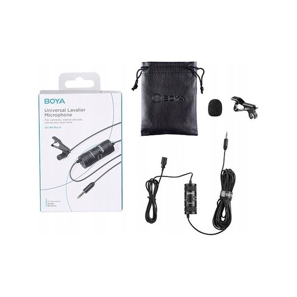 Mikrofon Boya Boya BY-M1 PRO II Lavalier Microphone --no batteries required and TRS/TRRS Switchable