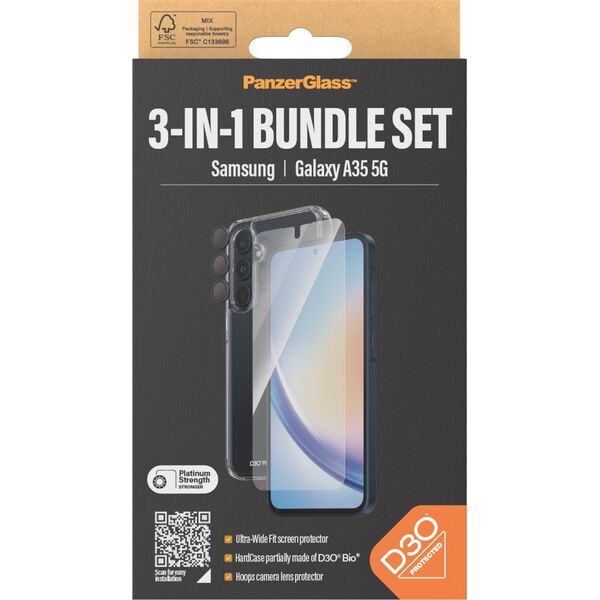 PanzerGlass PanzerGlass 3-in-1 Samsung Galaxy A35 5G, UWF