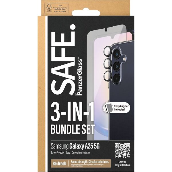 PanzerGlass SAFE. by PanzerGlass 3-in-1 Pack Samsung A25 5G
