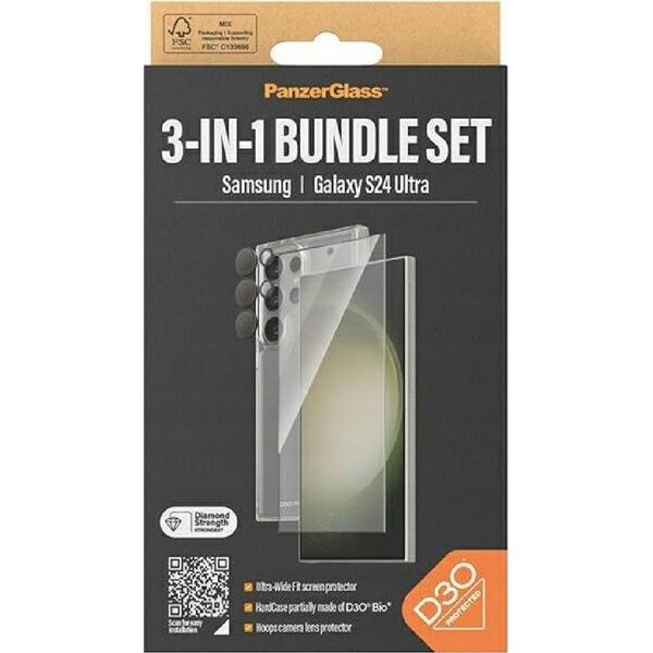 PanzerGlass PanzerGlass 3-in-1 Samsung Galaxy S24 Ultra, UWF