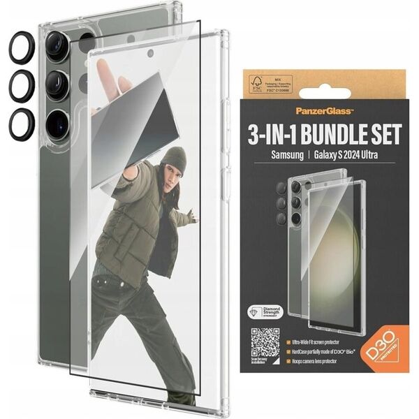 PanzerGlass PanzerGlass 3-in-1 Samsung Galaxy S24 Ultra, UWF
