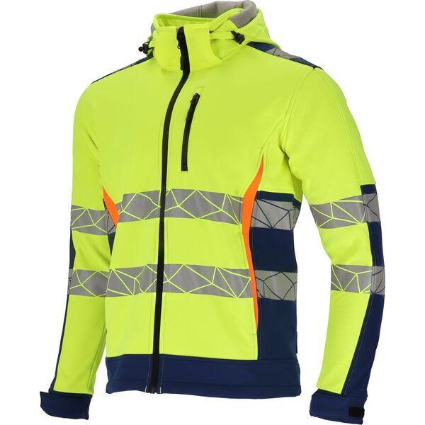 Kurtka męska Lahti Pro Kurtka softshell ostrzegawcza żółto-nieb., "2xl", ce, lahti