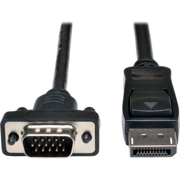 Kabel Eaton Eaton Tripp Lite Series DisplayPort 1.2 to VGA Active Adapter Cable (DP with Latches to HD15 M/M), 3 ft. (0.9 m) - Videokabel - DisplayPort (M) zu HD-15 (VGA) (M) - 91 cm - aktiv, eingerastet - Schwarz