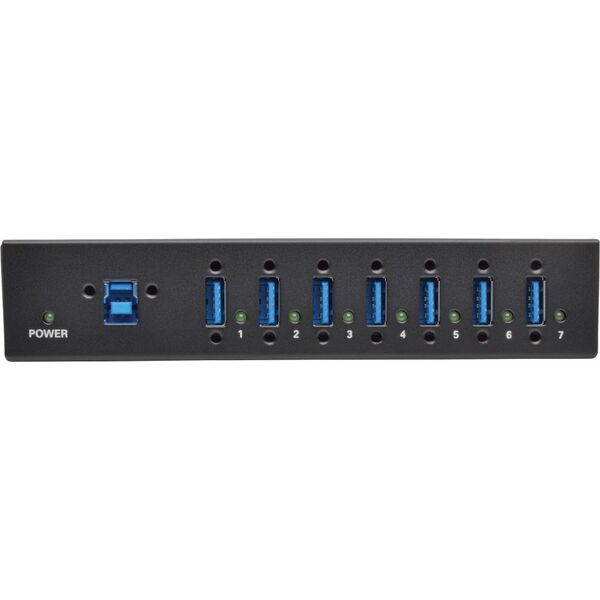 HUB USB Eaton Eaton Tripp Lite series 7-Port USB 3.0 Hub SuperSpeed with Dedicated 2A USB Charging iPad Tablet Metal - Hub - 7 x SuperSpeed USB 3.0 - an DIN-Schiene montierbar, wandmontierbar
