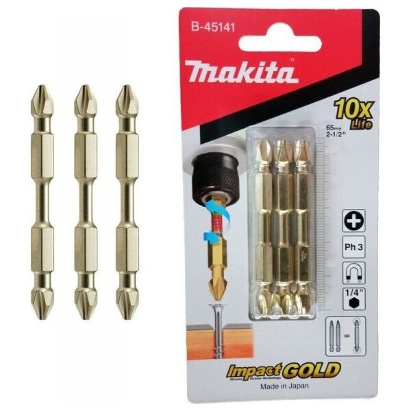 Makita PODWÓJNA KOŃCÓWKA MAGNETYCZNA DO WKRĘTAKA PH3-65MM 3 SZT. IG (1 SZT)