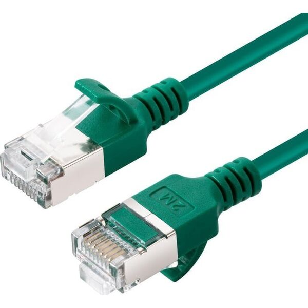 MicroConnect Microconnect V-FTP6A03G-SLIM kabel sieciowy Zielony 3 m Cat6a U/FTP (STP)