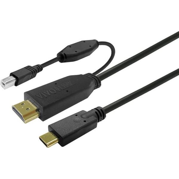 Kabel USB VivoLink Vivolink PROUSBCHDMIUSBB5 kabel USB 5 m USB 3.2 Gen 1 (3.1 Gen 1) USB C Czarny