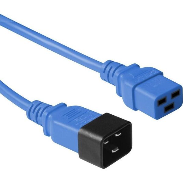 Kabel zasilający MicroConnect Microconnect PE2019B09 kabel zasilające Niebieski 0,9 m C20 panel C19 panel