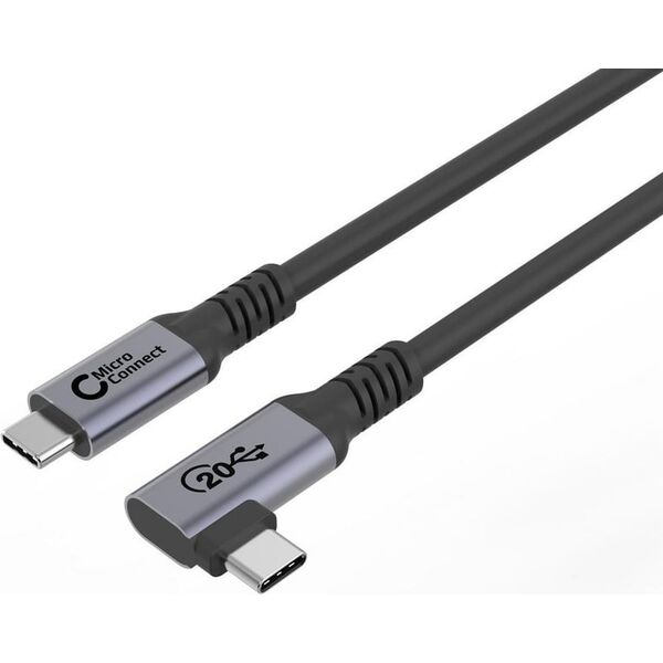 Kabel USB MicroConnect USB-C - USB-C 1 m Czarny (USB3.2CC01-A)