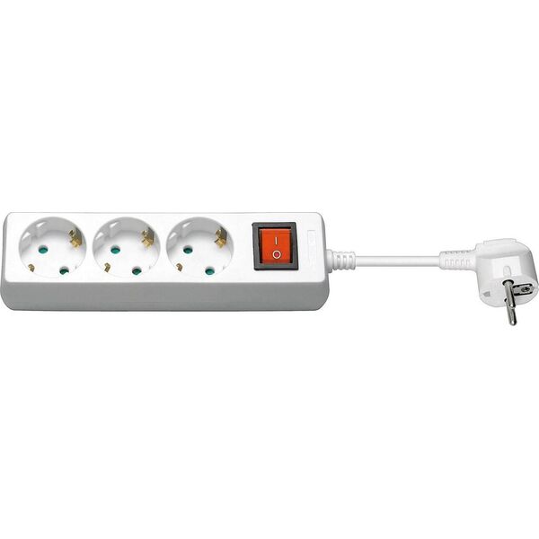 Kabel zasilający MicroConnect Microconnect GRU003W-SWITCH rozgałęziacz 1,5 m 3 x gniazdo sieciowe Wewnętrzna Biały