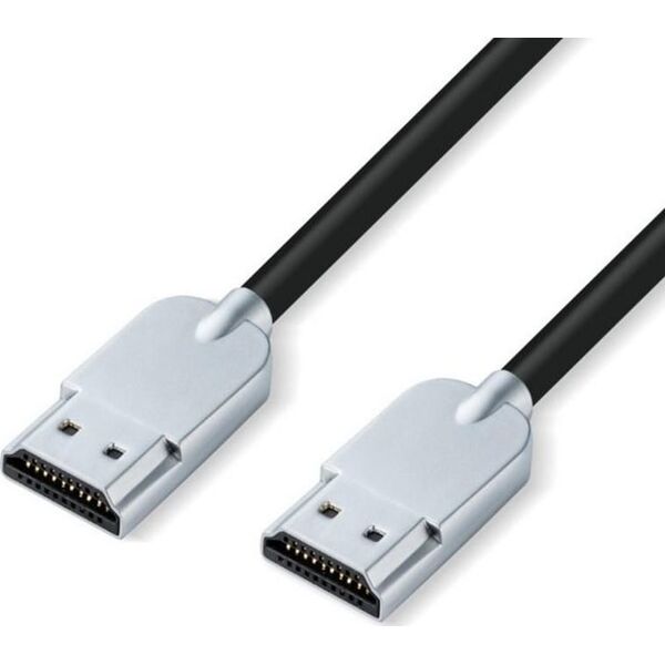 Kabel MicroConnect Microconnect HDMISUPERSLIM1M kabel HDMI 1 m HDMI Typu A (Standard) Czarny, Metaliczny