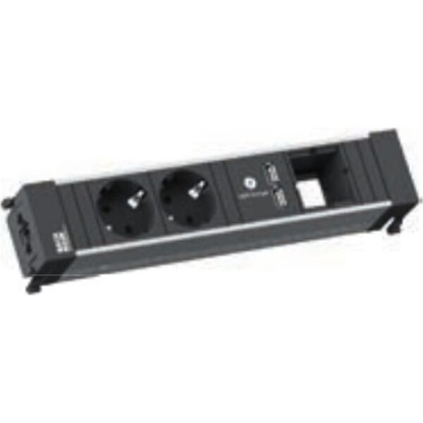 Kabel zasilający Bachmann Bachmann 909.0056 rozdzielacz zasilania PDU 2 x gniazdo sieciowe Czarny