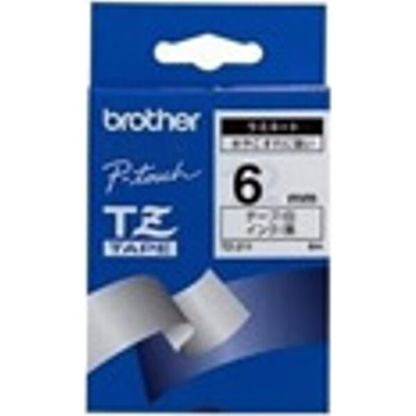 Brother Brother Black on White Gloss Laminated Tape, 6mm taśmy do etykietowania TZ