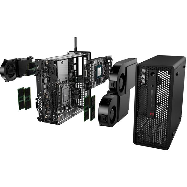 Komputer Lenovo Lenovo ThinkStation P3 Ultra 30HA - MT - 1 x Core i9 i9-14900K / 3.2 GHz - vPro Enterprise - RAM 64 GB - SSD 1 TB - TCG Opal Encryption, NVMe, Performance - UHD Graphics 770 - 1GbE, 2.5GbE - Win 11 Pro - Monitor: keiner - Tastatur: Deutsch