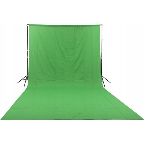 GlareOne GlareOne Green Screen - zielone tło materiałowe 3x6