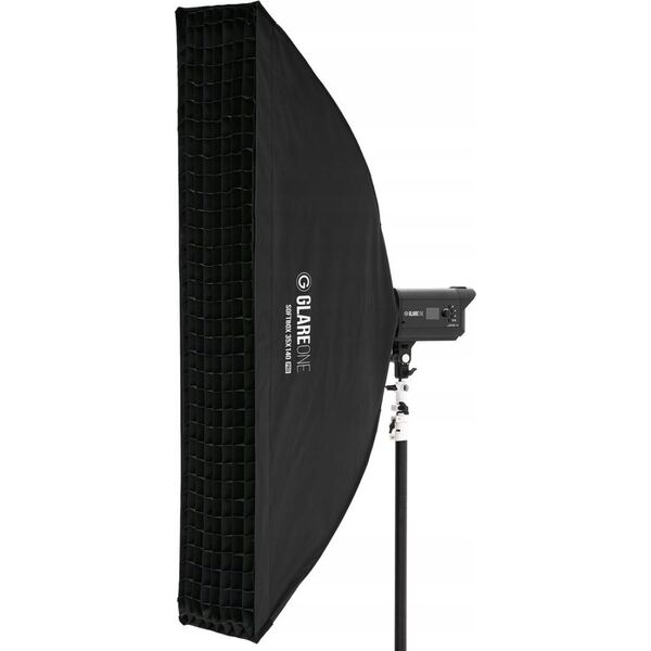 Lampa studyjna GlareOne GlareOne Softbox 35x140 PRO - zestaw z gridem