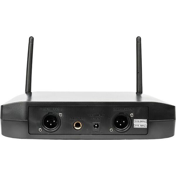Radio DNA DNA KVM 2 mikrofony bezprzewodowe system nagłośnienia 518-542 MHz