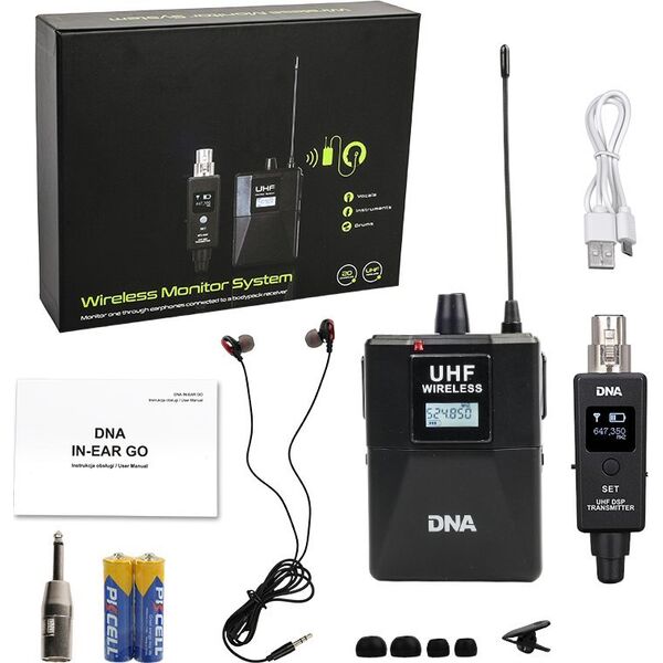 Słuchawki DNA DNA IN-EAR GO system bezprzewodowy nagłośnienia odsłuch douszny