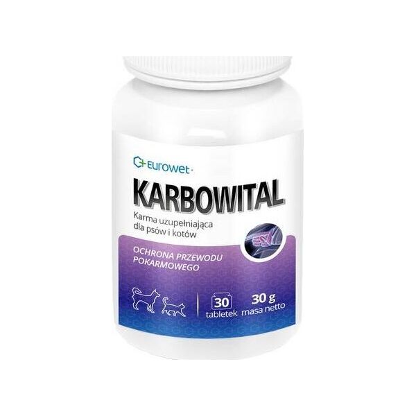 EUROWET Karbowital Witaminy Dla Psa Kota 30 Tabl