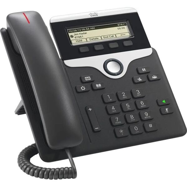 Telefon Cisco Cisco Third Party IP Phone CP-7811-3PCC-K9=: - SIP, SRTP, 0 Line Keys, Anthrazit - Unterstutzte Plattformen: Asterisk, Broadsoft, Centile, Metaswitch