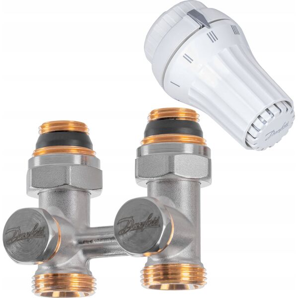 Danfoss Zestaw 2-elementowy - RAE/RLV-KS 1/2 Prosty(blister) (DWZ)