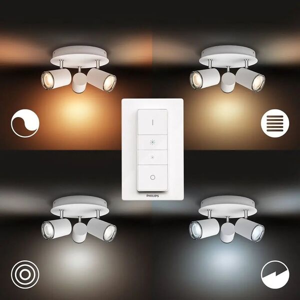 Lampa sufitowa Signify Philips Hue White Amb.Adore Spot Rondell 3flg weiß 3x350lm DS