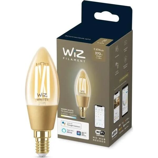 Signify WiZ Filament 25W E14 Kerzenform Amber Einzelpack