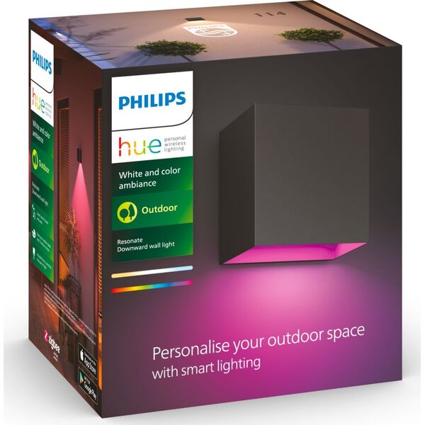 Kinkiet Signify Philips Hue White & Col. Amb. Resonate Wandleu einstrahlig sw