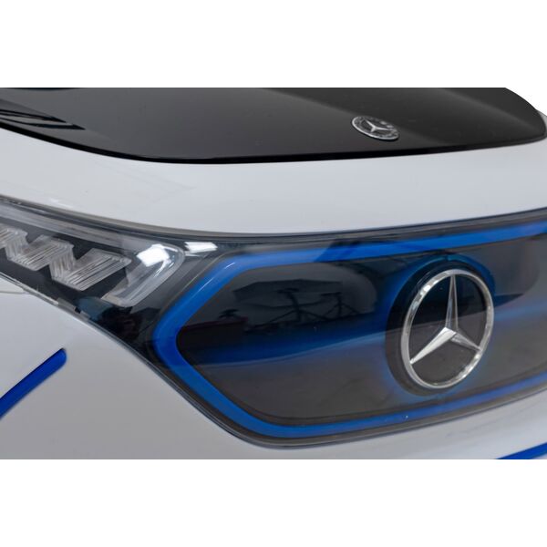 Mercedes Mercedes Benz AMG EQA dla dzieci Biały + Pilot + 5-punktowe pasy + EVA + Wyświetlacz MP3 + LED