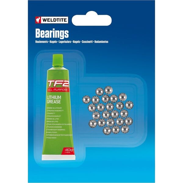 Weldtite Smar litowy WELDTITE TF2 All Purpose Lithium Grease Tube 40g + Kulki łożyskowe 24 szt. (NEW)