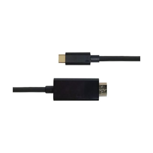 Kabel Deltaco USB-C - HDMI cable DELTACO 4K UHD, auksinis plated, 1m, juodas / USBC-HDMI1010-K / R00140019