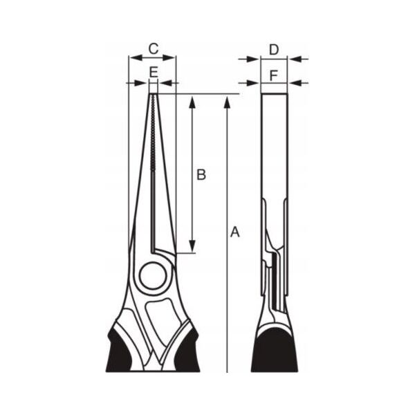 Bahco 1000V plokščianosės replės 140mm, Bahco