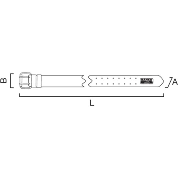 Bahco Bahco Diržas, odinis, Heavy-Duty, 133cm, juodas