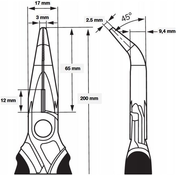Bahco Bahco Prailgintos lenktos replės 200mm Ergo