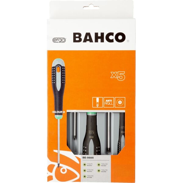 Bahco Bahco Atsuktuvų rinkinys ERGO™ 5 vnt - T10/T15/T20/T25/T30