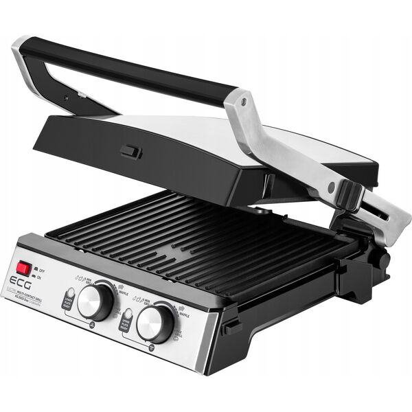Grill elektryczny ECG ECG KG 2033 Duo Grilis & Waffle, 2000W, 4 working positions, 2 independent thermostats