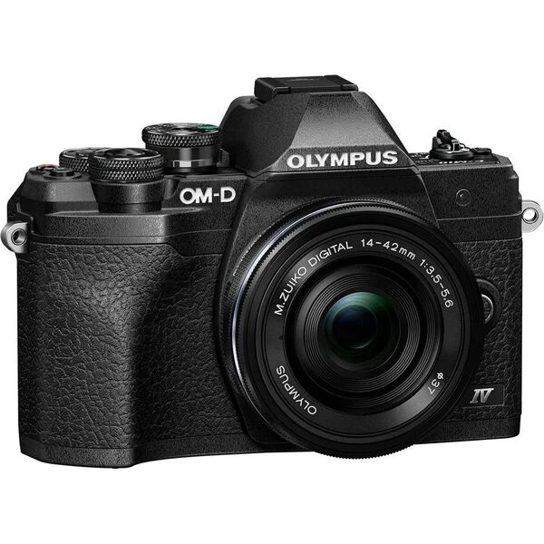 Aparat Olympus OM-D E-M10 Mark IV Czarny + 14-42mm EZ Pancake + 40-150mm f/4-5.6 R (V207134BE000)