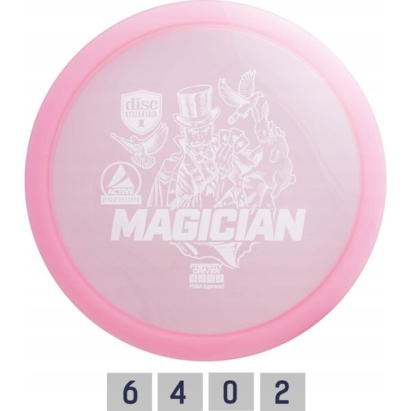 Discmania Pink Diskgolfo diskas Fairway Driver MAGICIAN Active Premium Rožinė