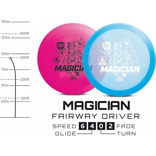 Discmania Pink Diskgolfo diskas Fairway Driver MAGICIAN Active Premium Rožinė