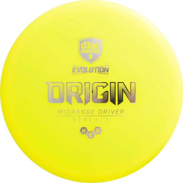 Discmania Diskgolfo diskas Midrange Driver NEO ORIGIN Evolution Geltona