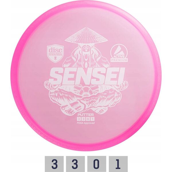 Discmania Pink Diskgolfo diskas Putter SENSEI Active Premium Rožinė
