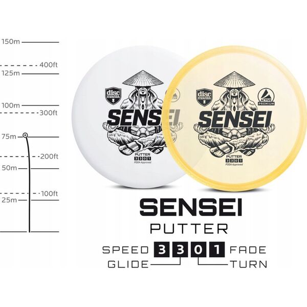 Discmania Pink Diskgolfo diskas Putter SENSEI Active Premium Rožinė