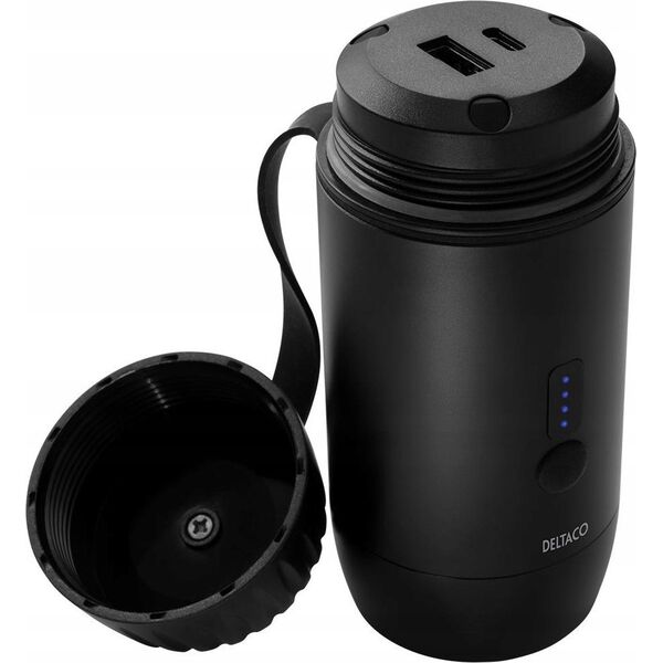 Bateria Deltaco Išorinė baterija DELTACO 15 000 mAh, IP67, USB-A ir C, žibintuvėlis, SOS LED / PB-Q1002