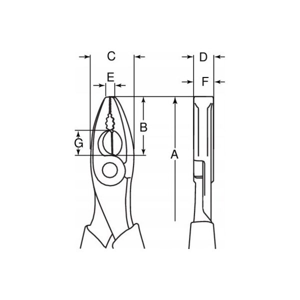 Bahco Bahco Kombinuotos replės 160mm Ergo ypač kietai vielai