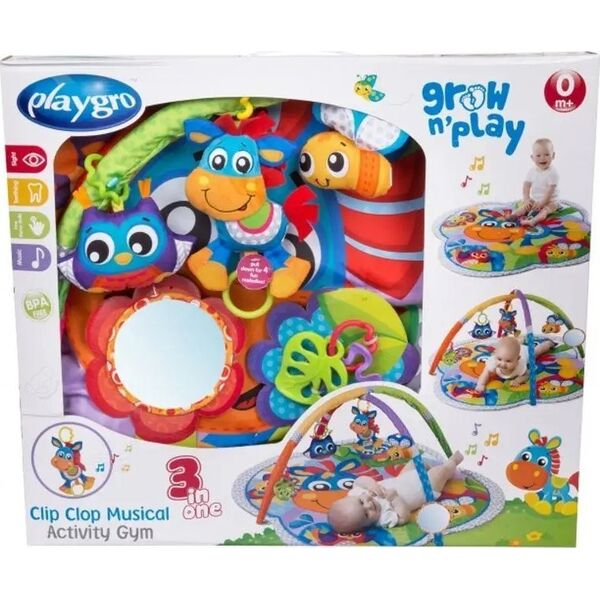 Nascita PLAYGRO muzikinis žaidimų kilimėlis Clip Clop Activity Gym, 0186991
